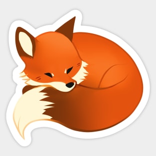 Sleeping Fox Sticker